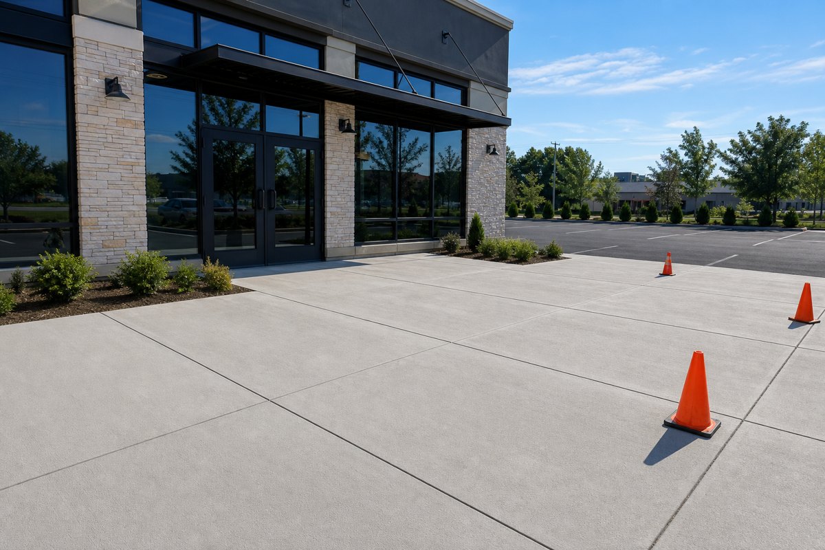 Larger commercial flatwork pour